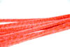 Biegeplüsch, 8mm, 50cm, 10 St., neon-orange-weiß
