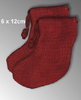 Jutebeutel / Jute-Socken,  6x12 cm, rot - 2 Stück