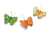 Schmetterlinge, 5cm - 3 Stück (grün, gelb, orange) (01)