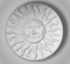 Styroporsonne und Mond, mit Gesicht, 39,5cm
