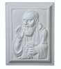 Styroporbild, Mönch Pater Pio, Relief, 37x28x4cm