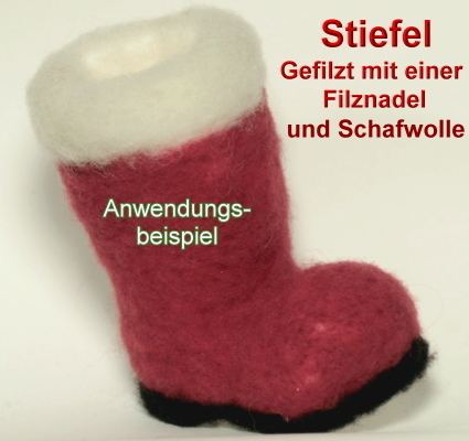 Styropor-Stiefel - Nadelfilzen mit Wolle von Frau Susanne Godosar\\n\\n07.09.2013 12:05